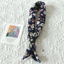 60cm Elegant Cotton Men's Cravat Floral Striped Navy Square Scarf With Button Birds Leaves Print Soft Neckerchief Suit Bandelet