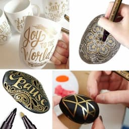 10 Colors Metallic Marker Kawaii Waterproof Permanent Paint Pen Stationery Water-based Color Pen Painting