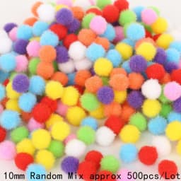Mini Fluffy Soft Ball Colored High Elastic Ball DIY Polyester Plush Ball Shoes and Hat Accessories