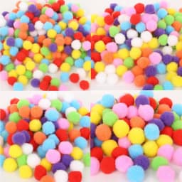 Mini Fluffy Soft Ball Colored High Elastic Ball DIY Polyester Plush Ball Shoes and Hat Accessories