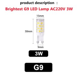 Brightest G9 LED Lamp AC220V 3W 5W 7W Ceramic SMD2835 LED Bulb Warm/Cool White Spotlight Replace Halogen Light Consignment