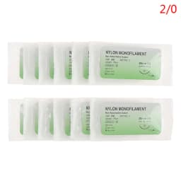 12 Pcs/Set Medical Needle Suture Nylon Monofilament Thread Suture Practice Kit
