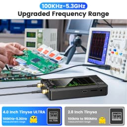Newest Spectrum Analyzer Handheld Tiny Spectrum Anslyzer Tinysa Ultra 2.8/4' Display 100kHz to 5.3GHz 32GB Card Version V0.4.5.1