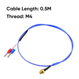 CG K/PT100 Type M3 M4 Copper Screw Thermocouple with 0.5/1/2M High Precision Waterproof PTFE Cable 3D Printer Temperature Sensor