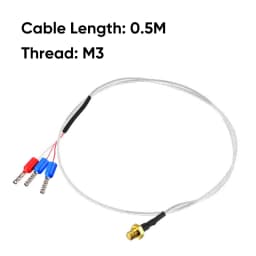 CG K/PT100 Type M3 M4 Copper Screw Thermocouple with 0.5/1/2M High Precision Waterproof PTFE Cable 3D Printer Temperature Sensor
