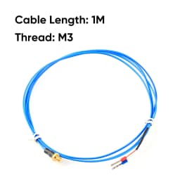CG K/PT100 Type M3 M4 Copper Screw Thermocouple with 0.5/1/2M High Precision Waterproof PTFE Cable 3D Printer Temperature Sensor
