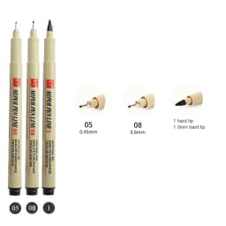 12 Tip Pigment Liner Micron Ink Marker Pen for Manga Draw Sketching Needle Pen Hook Line Pen Sketch Stationery Set Art Supplies