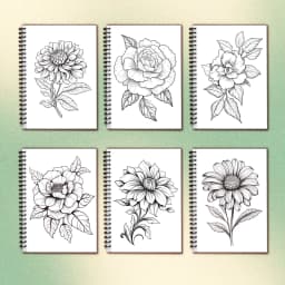 Spiral Coloring book -30 Sheets adult coloring book, 11.2x 8.3 inches, 100g thick paper, drawing book, homecoming holiday gift