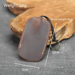 Portable Key Sleeve Retro Crazy Horse Leather Key Case Car Keychain Holder