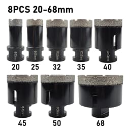 1 Pcs M14 Thread Diamond Dry Vacuum Brazed Drilling Core Bits Set porcelain tiles crowns Drill Granite Marble Hole Saw Tools