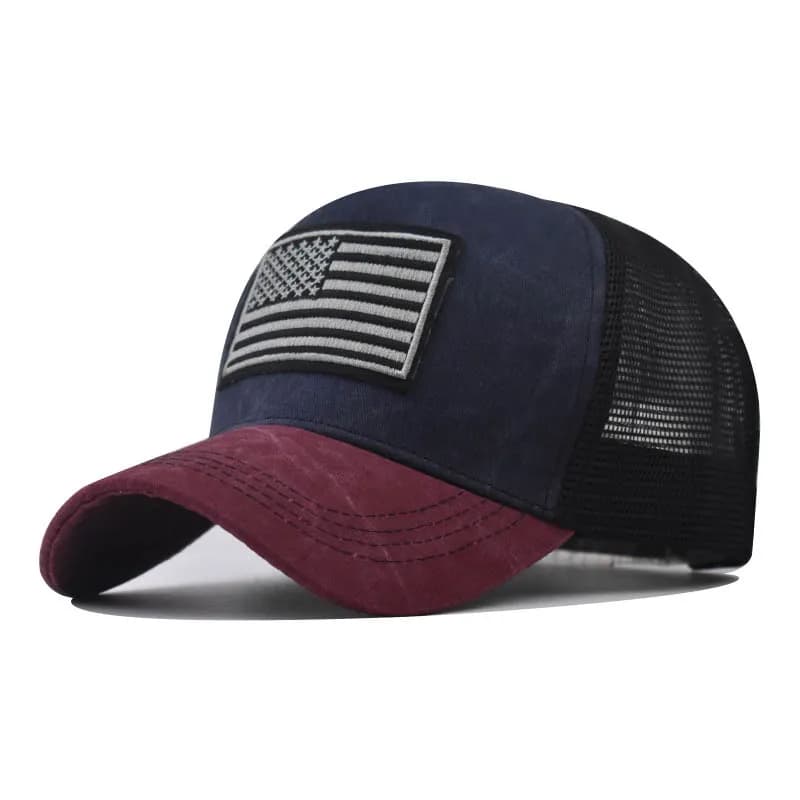 Fashion Cotton Men Women Tactical Fashion Baseball Cap Usa American Flag Outdoor Unisex Hip Hop Hats For Runing