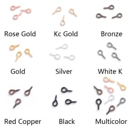 100Pcs 4x8mm Small Tiny Mini Metal Eyepins Hooks Eye Pins Eyelets Screw Threaded Clasps Hooks For Diy Jewelry Making Findings
