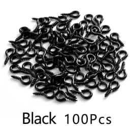 100Pcs 4x8mm Small Tiny Mini Metal Eyepins Hooks Eye Pins Eyelets Screw Threaded Clasps Hooks For Diy Jewelry Making Findings