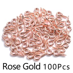 100Pcs 4x8mm Small Tiny Mini Metal Eyepins Hooks Eye Pins Eyelets Screw Threaded Clasps Hooks For Diy Jewelry Making Findings