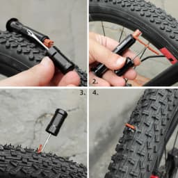 Deemount Bicycle Tubeless Tyre Repair Tool Set Bar End Hidden Glue Free Mountain Bike Tyre Drill Puncture Repair Tool