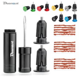 Deemount Bicycle Tubeless Tyre Repair Tool Set Bar End Hidden Glue Free Mountain Bike Tyre Drill Puncture Repair Tool