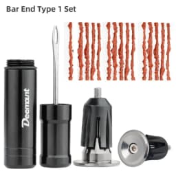 Deemount Bicycle Tubeless Tyre Repair Tool Set Bar End Hidden Glue Free Mountain Bike Tyre Drill Puncture Repair Tool