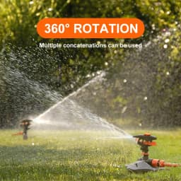 Automatic Garden Watering Lawn Sprinklers 360° Rotation Irrigation Watering System with Nozzle Grass Plant for Farm Outdoor Yard