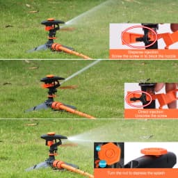 Automatic Garden Watering Lawn Sprinklers 360° Rotation Irrigation Watering System with Nozzle Grass Plant for Farm Outdoor Yard
