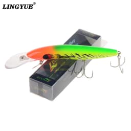 LINGYUE Big Minnow 16cm Fishing Lures 26g Deep Diving 8M+ Hard Crankabits Wobblers Quality Hooks Fishing Tackle With Retail Box