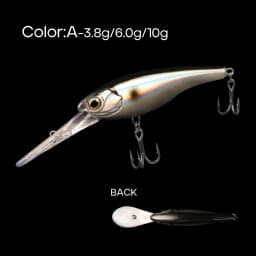 LETOYO Suspending Minnow 3.8g 6g 10g 0-4m Depth Deep Dive Artificial Bait Trout Bass Lures For Pike Minnow Fishing Lures