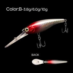 LETOYO Suspending Minnow 3.8g 6g 10g 0-4m Depth Deep Dive Artificial Bait Trout Bass Lures For Pike Minnow Fishing Lures
