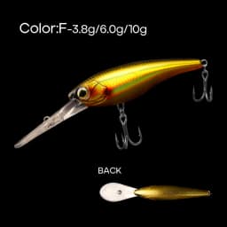 LETOYO Suspending Minnow 3.8g 6g 10g 0-4m Depth Deep Dive Artificial Bait Trout Bass Lures For Pike Minnow Fishing Lures