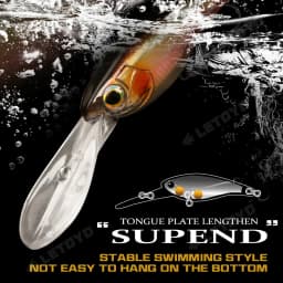 LETOYO Suspending Minnow 3.8g 6g 10g 0-4m Depth Deep Dive Artificial Bait Trout Bass Lures For Pike Minnow Fishing Lures