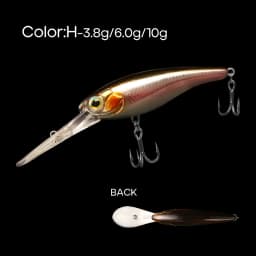 LETOYO Suspending Minnow 3.8g 6g 10g 0-4m Depth Deep Dive Artificial Bait Trout Bass Lures For Pike Minnow Fishing Lures