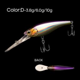 LETOYO Suspending Minnow 3.8g 6g 10g 0-4m Depth Deep Dive Artificial Bait Trout Bass Lures For Pike Minnow Fishing Lures
