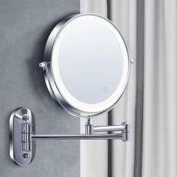 8 inch Makeup Mirror Chrome 3x/5x/7x/10x Magnifying Double Side USB Charging Bathroom 3 Color Light Smart Cosmetic Mirrors