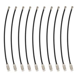 10 Pack Multi Color Stainless Wire Keychain Cable 6 Inch1.5mm Stainless Steel Key Ring Loop Assorted Colored Keychain ID Tags