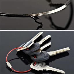 10 Pack Multi Color Stainless Wire Keychain Cable 6 Inch1.5mm Stainless Steel Key Ring Loop Assorted Colored Keychain ID Tags
