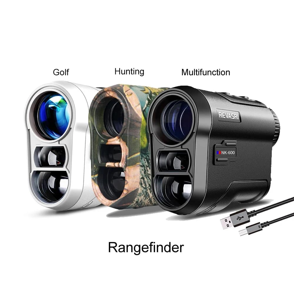 REVASRI Golf Laser Rangefinder 600M Telescope with Flag-Lock Slope Distance Meter or 1000M Camouflage Hunting Monocular