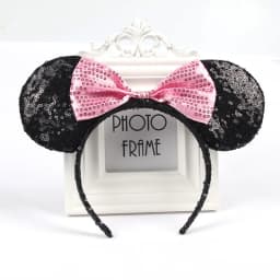Mouse Ears Headhand for Girls Adults Cute Cartoon Party Cosplay Hair Accessories Sequin Bows Hairband Toys