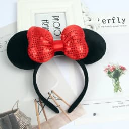 Mouse Ears Headhand for Girls Adults Cute Cartoon Party Cosplay Hair Accessories Sequin Bows Hairband Toys