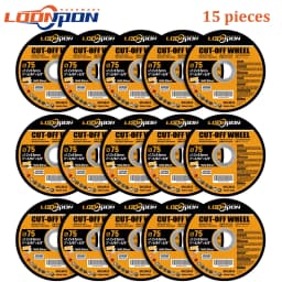Loonpon 75mm/3inch Resin Cutting Disc 9.5mm Bore Circular Saw Blade Cut Off Wheel Angle Grinder Discs for Metal Stainless Steel