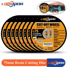 Loonpon 75mm/3inch Resin Cutting Disc 9.5mm Bore Circular Saw Blade Cut Off Wheel Angle Grinder Discs for Metal Stainless Steel
