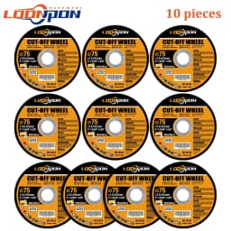 Loonpon 75mm/3inch Resin Cutting Disc 9.5mm Bore Circular Saw Blade Cut Off Wheel Angle Grinder Discs for Metal Stainless Steel
