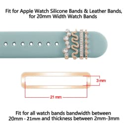 Decoration For Apple watch band 9 8 7 6 se Diamond Jewelry Charms Accessories correa samsung/Huawei strap 20/22mm watch Bracelet