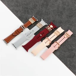 Decoration For Apple watch band 9 8 7 6 se Diamond Jewelry Charms Accessories correa samsung/Huawei strap 20/22mm watch Bracelet