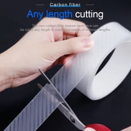 SEAMETAL 3D Carbon Fiber Car Protective Film Door Threshold Protector Anti Scratch Stick Edge Guard Wear Resistant Waterproof