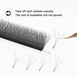 XIUSUZAKI W Shaped Bloom 2D 3D 4D 5D 6D 7D 8D Automatic Flowering Premade Fans Eyelashes Extensions Natural YY Individual Lashes