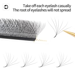 XIUSUZAKI W Shaped Bloom 2D 3D 4D 5D 6D 7D 8D Automatic Flowering Premade Fans Eyelashes Extensions Natural YY Individual Lashes