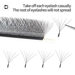 XIUSUZAKI W Shaped Bloom 2D 3D 4D 5D 6D 7D 8D Automatic Flowering Premade Fans Eyelashes Extensions Natural YY Individual Lashes