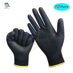 10-50 Pairs of Nylon PU Gloves Safety Work Gloves Repair Special Gloves Palm Coated Gloves Carpenter Repair Worker Supplies