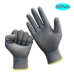 10-50 Pairs of Nylon PU Gloves Safety Work Gloves Repair Special Gloves Palm Coated Gloves Carpenter Repair Worker Supplies