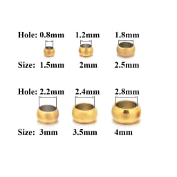 100pcs Stainless Steel Positioning Spacer Beads Ball Stopper Crimp End Beads for DIY Bracelets Jewelry Making Necklace Supplies