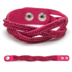 XQNI New Fashion Crystal Bangle Leather Bracelets European Style Adjustable Rhinestone Classic Charm Bracelets For Women Jewelry