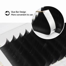 XIUSUZAKI Flat Ellipse Individual Lashes Extensions Matte Black Split Tips Classic Volume Eyelash Extension False Lashes Tools